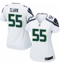Women's Nike Seattle Seahawks #55 Frank Clark Game White NFL Jersey