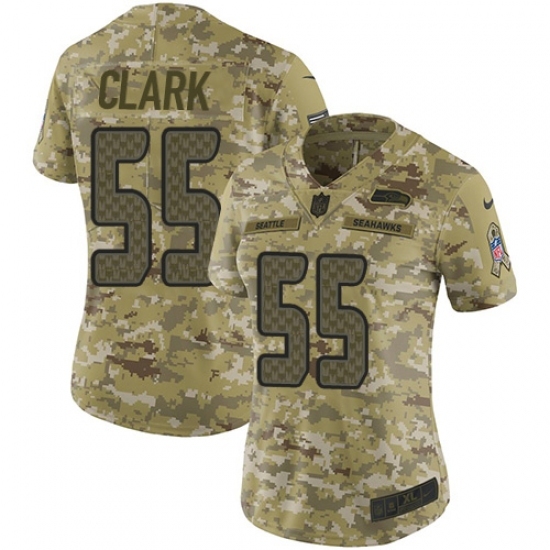 Women's Nike Seattle Seahawks #55 Frank Clark Limited Camo 2018 Salute to Service NFL Jersey Women's Nike Seattle Seahawks #55 Frank Clark Limited Camo 2018 Salute to Service NFL Jersey