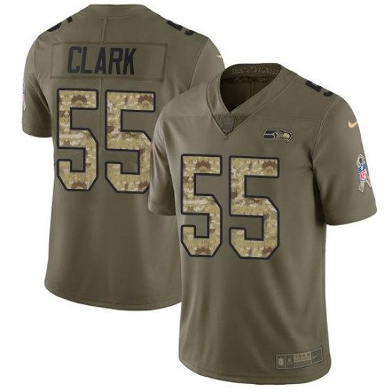Youth Nike Seattle Seahawks #55 Frank Clark Limited Olive/Camo 2017 Salute to Service NFL Jersey Youth Nike Seattle Seahawks #55 Frank Clark Limited Olive/Camo 2017 Salute to Service NFL Jersey