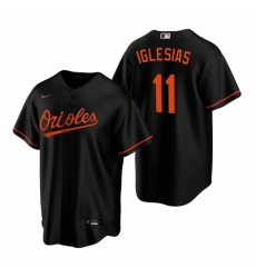 Men's Nike Baltimore Orioles #11 Jose Iglesias Black Alternate Stitched Baseball Jersey