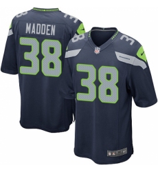 Men's Nike Seattle Seahawks #38 Tre Madden Game Navy Blue Team Color NFL Jersey