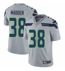 Men's Nike Seattle Seahawks #38 Tre Madden Grey Alternate Vapor Untouchable Limited Player NFL Jersey