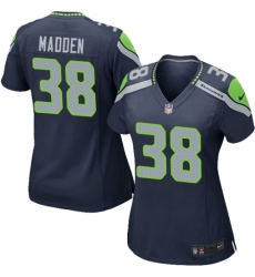 Women's Nike Seattle Seahawks #38 Tre Madden Game Navy Blue Team Color NFL Jersey