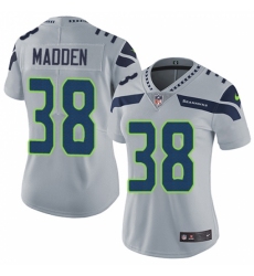 Women's Nike Seattle Seahawks #38 Tre Madden Grey Alternate Vapor Untouchable Limited Player NFL Jersey