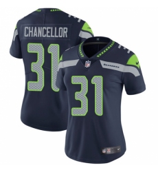 Women's Nike Seattle Seahawks #31 Kam Chancellor Elite Steel Blue Team Color NFL Jersey
