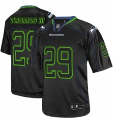 Men's Nike Seattle Seahawks #29 Earl Thomas III Elite Lights Out Black NFL Jersey