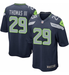 Men's Nike Seattle Seahawks #29 Earl Thomas III Game Steel Blue Team Color NFL Jersey