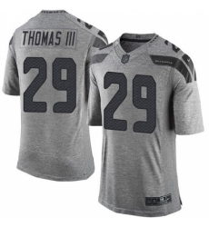 Men's Nike Seattle Seahawks #29 Earl Thomas III Limited Gray Gridiron NFL Jersey