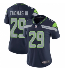 Women's Nike Seattle Seahawks #29 Earl Thomas III Elite Steel Blue Team Color NFL Jersey