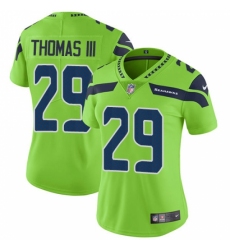 Women's Nike Seattle Seahawks #29 Earl Thomas III Limited Green Rush Vapor Untouchable NFL Jersey