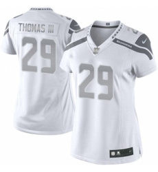Women's Nike Seattle Seahawks #29 Earl Thomas III Limited White Platinum NFL Jersey