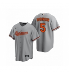 Men's Baltimore Orioles #5 Brooks Robinson Nike Gray Replica Road Jersey Men's Baltimore Orioles #5 Brooks Robinson Nike Gray Replica Road Jersey
