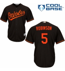 Men's Majestic Baltimore Orioles #5 Brooks Robinson Replica Black Alternate Cool Base MLB Jersey