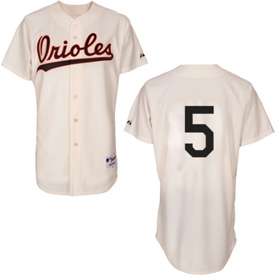 Men's Majestic Baltimore Orioles #5 Brooks Robinson Replica Cream 1954 Turn Back The Clock MLB Jersey Men's Majestic Baltimore Orioles #5 Brooks Robinson Replica Cream 1954 Turn Back The Clock MLB Jersey