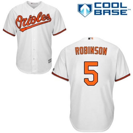 Youth Majestic Baltimore Orioles #5 Brooks Robinson Replica White Home Cool Base MLB Jersey Youth Majestic Baltimore Orioles #5 Brooks Robinson Replica White Home Cool Base MLB Jersey