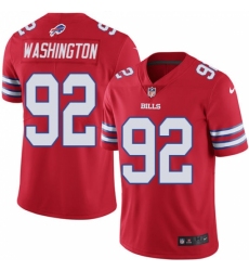 Men's Nike Buffalo Bills #92 Adolphus Washington Limited Red Rush Vapor Untouchable NFL Jersey