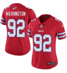 Women's Nike Buffalo Bills #92 Adolphus Washington Limited Red Rush Vapor Untouchable NFL Jersey