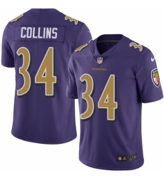 Men's Nike Baltimore Ravens #34 Alex Collins Limited Purple Rush Vapor Untouchable NFL Jersey Men's Nike Baltimore Ravens #34 Alex Collins Limited Purple Rush Vapor Untouchable NFL Jersey
