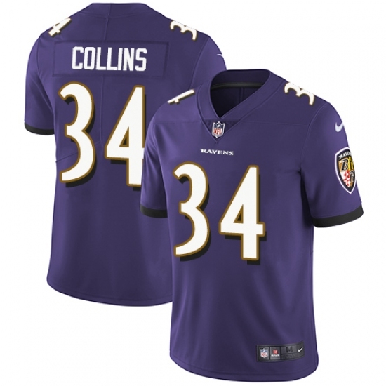 Youth Nike Baltimore Ravens #34 Alex Collins Purple Team Color Vapor Untouchable Limited Player NFL Jersey Youth Nike Baltimore Ravens #34 Alex Collins Purple Team Color Vapor Untouchable Limited Player NFL Jersey
