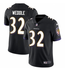 Men's Nike Baltimore Ravens #32 Eric Weddle Black Alternate Vapor Untouchable Limited Player NFL Jersey