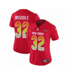 Women's Nike Baltimore Ravens #32 Eric Weddle Limited Red AFC 2019 Pro Bowl NFL Jersey
