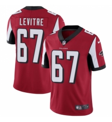 Men's Nike Atlanta Falcons #67 Andy Levitre Red Team Color Vapor Untouchable Limited Player NFL Jersey