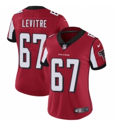 Women's Nike Atlanta Falcons #67 Andy Levitre Red Team Color Vapor Untouchable Limited Player NFL Jersey