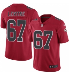 Youth Nike Atlanta Falcons #67 Andy Levitre Limited Red Rush Vapor Untouchable NFL Jersey