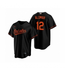 Men's Baltimore Orioles #12 Roberto Alomar Nike Black Replica Alternate Jersey Men's Baltimore Orioles #12 Roberto Alomar Nike Black Replica Alternate Jersey