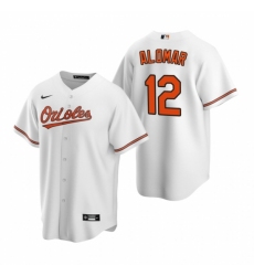 Men's Nike Baltimore Orioles #12 Roberto Alomar White Home Stitched Baseball Jersey