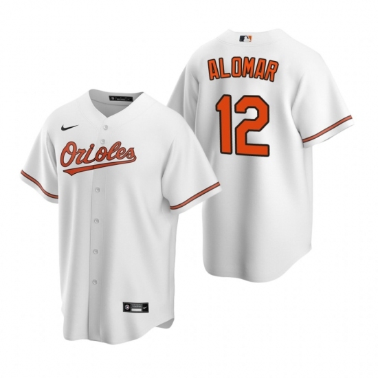 Men's Nike Baltimore Orioles #12 Roberto Alomar White Home Stitched Baseball Jersey Men's Nike Baltimore Orioles #12 Roberto Alomar White Home Stitched Baseball Jersey