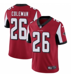 Men's Nike Atlanta Falcons #26 Tevin Coleman Red Team Color Vapor Untouchable Limited Player NFL Jersey