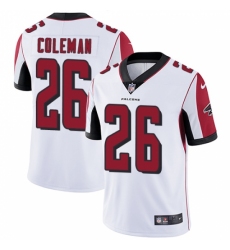 Men's Nike Atlanta Falcons #26 Tevin Coleman White Vapor Untouchable Limited Player NFL Jersey