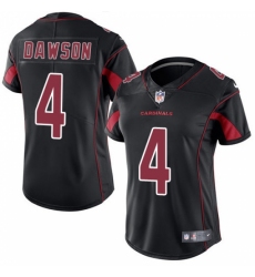 Women's Nike Arizona Cardinals #4 Phil Dawson Limited Black Rush Vapor Untouchable NFL Jersey