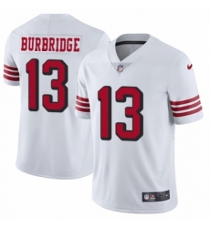 Men's Nike San Francisco 49ers #13 Aaron Burbridge Limited White Rush Vapor Untouchable NFL Jersey