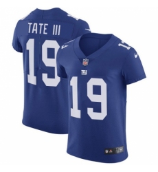 Nike New York Giants #19 Golden Tate Royal Blue Team Color Men's Stitched NFL Vapor Untouchable Elite Jersey