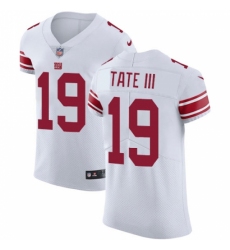 Nike New York Giants #19 Golden Tate White Men's Stitched NFL Vapor Untouchable Elite Jersey