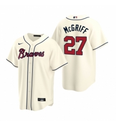 Men's Nike Atlanta Braves #27 Fred McGriff Cream Alternate Stitched Baseball Jersey