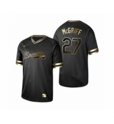 Women 2019 Golden Edition Atlanta Braves #27 Fred McGriff Black Jersey