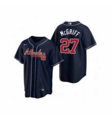 Women Atlanta Braves #27 Fred McGriff Nike Navy 2020 Replica Alternate Jersey