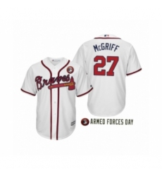 Youth 2019 Armed Forces Day Fred McGriff #27 Atlanta Braves White Jersey