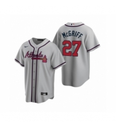 Youth Atlanta Braves #27 Fred McGriff Nike Gray 2020 Replica Road Jersey