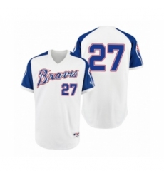 Youth Braves #27 Fred McGriff White 1974 Turn Back the Clock Authentic Jersey