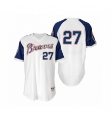 Youth Fred McGriff #27 Braves White 1974 Turn Back the Clock Authentic Jersey