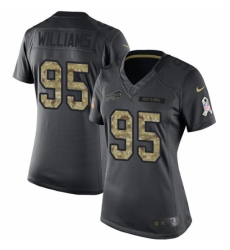 Women's Nike Buffalo Bills #95 Kyle Williams Limited Black 2016 Salute to Service NFL Jersey