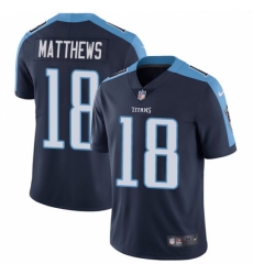 Men's Nike Tennessee Titans #18 Rishard Matthews Navy Blue Alternate Vapor Untouchable Limited Player NFL Jersey