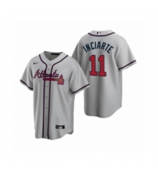 Men's Atlanta Braves #11 Ender Inciarte Nike Gray 2020 Replica Road Jersey