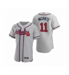 Men's Atlanta Braves #11 Ender Inciarte Nike Gray Authentic 2020 Road Jersey