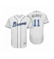 Men's Atlanta Braves #11 Ender Inciarte White 2017 Fathers Day Flex Base Jersey