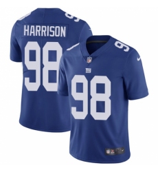 Men's Nike New York Giants #98 Damon Harrison Royal Blue Team Color Vapor Untouchable Limited Player NFL Jersey